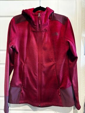 The North Face Women’s Burgundy Hooded Full-Zip Utility Jacket